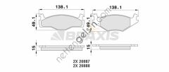 BRAXIS AA0167 ON FREN BALATASI GOLF II-GOLF CABRIO-JETTA II-PASSAT II  VW-AUDI-SEAT-SKODA BİNEK FREN BALATASI