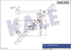 KALE 346350 KALORIFER RADYATORU BRAVO II-STILO(BRAZING)  FIAT BİNEK KALORİFER RADYATÖRÜ