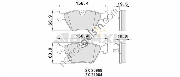 BRAXIS AA0176 ON FREN BALATASI BMW E32 E34 E36 M3 E34 M5  BMW BİNEK FREN BALATASI