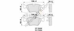 BRAXIS AA0176 ON FREN BALATASI BMW E32 E34 E36 M3 E34 M5  BMW BİNEK FREN BALATASI