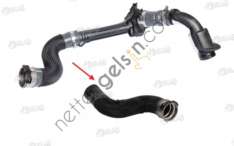 IBRAS 11598 TURBO HORTUMU BUYUK PLASTIK PARCA HARIC RENAULT MEGANE III 1.5 DCI RENAULT FLUENCE 1.5 DCI 11>  RENAULT BİNEK TURBO HORTUMU