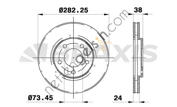 BRAXIS AE0540 ON FREN DISK AYNASI CHRYSLER GRAND VOYAGER 2.5TD  CHRYSLER BİNEK FREN DİSKİ