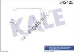 KALE 342405 CONDENSER A3 &sol; TT &sol; TT ROADSTER &sol; LEON &sol; OCTAVIA &sol; COMBI &sol; SUPERB &sol; GOLF VII &sol; SPORTSVAN &sol; ESTATE 1.  VW-AUDI-SEAT-SKODA BİNEK KLİMA RADYATÖRÜ