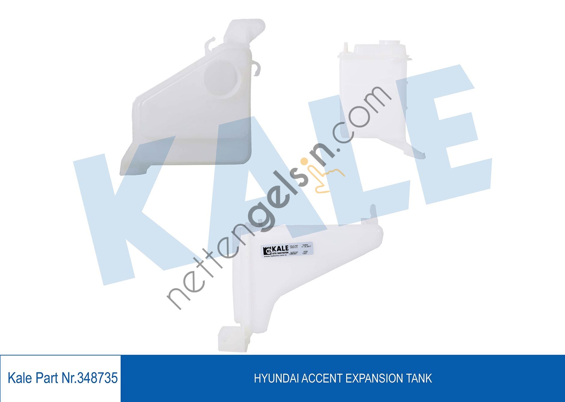 KALE 348735 RADYATOR YEDEK SU DEPOSU HYUNDAI ACCENT 2000-2005 (KAPAKSIZ) GENLESME TANKI  HYUNDAI BİNEK YEDEK SU DEPOSU