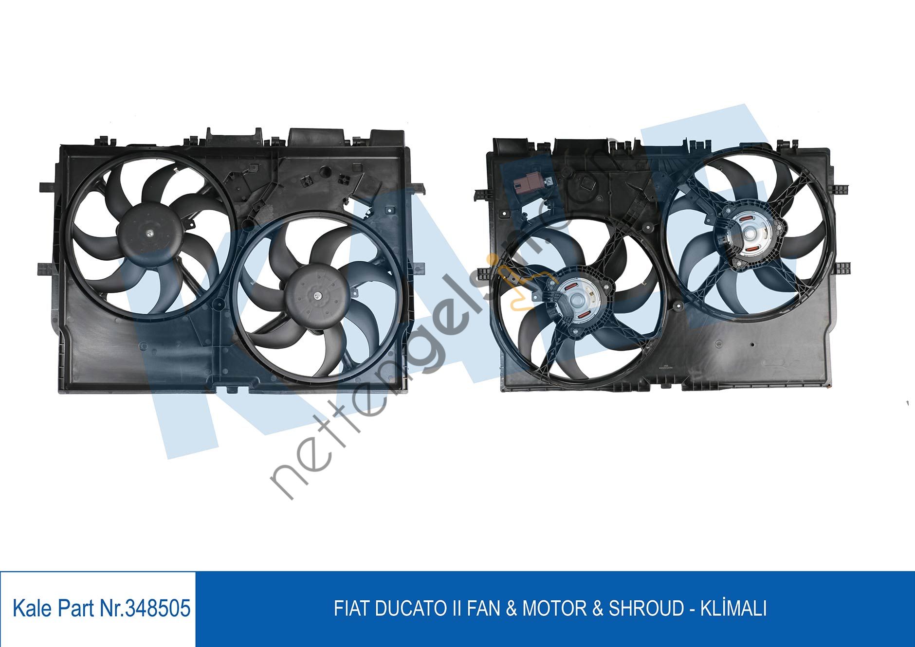 KALE 348505 FAN MOTORU BOXER III JUMPER III 22DT PUMA C81 110PS C96 130PS C110 150PS DUCATO III 2,2HDI 100BG KLIMASIZ / KLIMALI  FIAT BİNEK FAN MOTORU