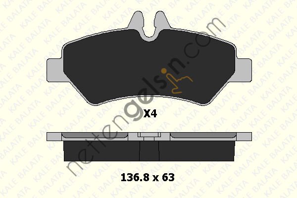 KALE B 29190 190 14KD20 FREN BALATASI ARKA SPRINTER 906 06> CRAFTER 06>16  VW-AUDI-SEAT-SKODA BİNEK FREN BALATASI