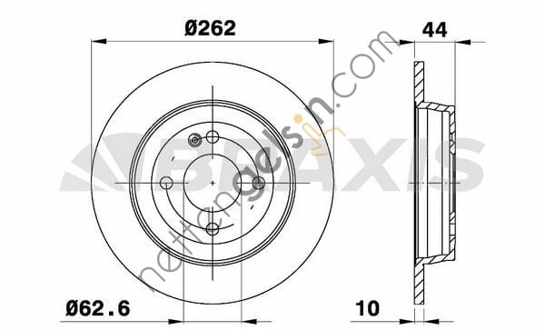 BRAXIS AE0550 ARKA FREN DISKI AYNASI 262MM ACCENT BLUE 2011> KIA RIO 2011> I20 2015>  HYUNDAI BİNEK FREN DİSKİ