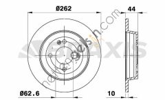 BRAXIS AE0550 ARKA FREN DISKI AYNASI 262MM ACCENT BLUE 2011> KIA RIO 2011> I20 2015>  HYUNDAI BİNEK FREN DİSKİ