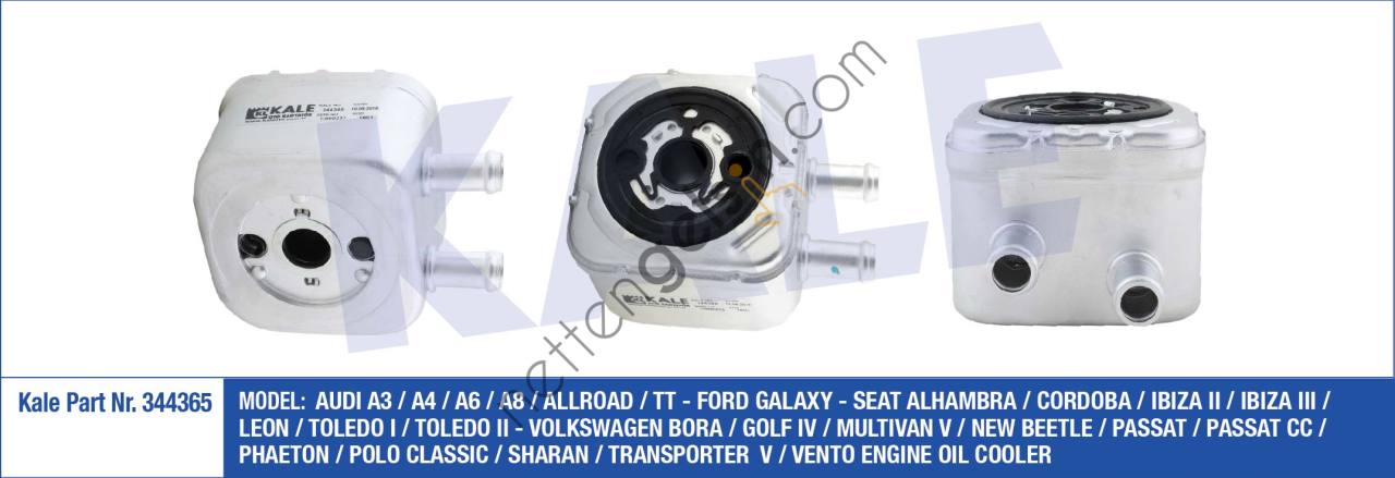KALE 344365 YAG SOGUTUCU PASSAT 1.9TDI 97>00  VW-AUDI-SEAT-SKODA BİNEK MOTOR YAĞ SOĞUTUCU