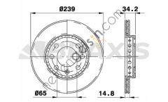 BRAXIS AE0573 ON FREN DISK AYNASI VW LUPO 1.2TDI  VW-AUDI-SEAT-SKODA BİNEK FREN DİSKİ