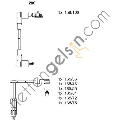 BREMI BR:280 BUJİ KABLO TAKIMI 104 300/320 AZEF 597 MERCEDES