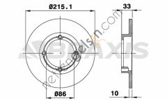 BRAXIS AE0577 ON FREN DISK AYNASI DUZ MARUTI 90>00 CARRY 89>00 215X4  SUZUKI BİNEK FREN DİSKİ