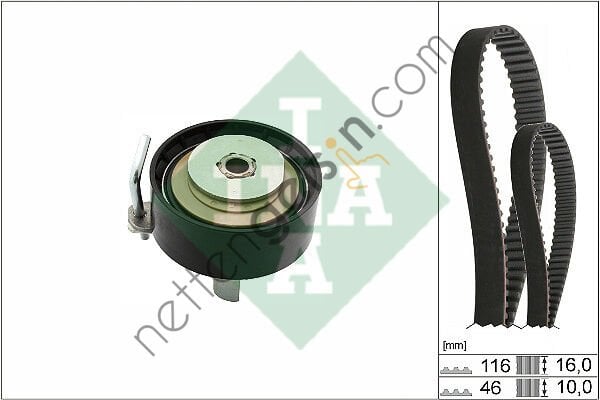 INA 530070010 TRIGER EKSANTRIK GERGI SETI B MAX 1.0 12> FIESTA VI (CB1, CCN) 1.0 09>17 FOCUS III 1.0 12> 1.0 ECOBOOST DIS 116-GENISLIK 16MM  FORD BİNEK TRİGER SETİ