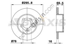 BRAXIS AE0595 ARKA FREN DISK AYNASI DAILY II 09 / 02> DAILY III 05 / 06>  IVECO HAFİF TİCARİ FREN DİSKİ