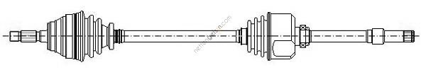 GKN 304379 AKS MİLİ KOMPLE 168 ÖN SAĞ A1683603372 MERCEDES