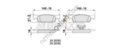 BRAXIS AA0227 ON FREN BALATASI (TK) CLIO IV LOGAN II SANDERO II LOGAN MCV  DACIA BİNEK