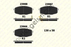 KALE B 23966 164 05 ON FREN BALATASI HYUNDAI I30  KIA BİNEK FREN BALATASI