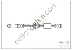 CORTECO 19035287 ON FREN HORTUMU MERCEDES M SERISI ML 280CDI 05-09 ML420CDI 06-09  MERCEDES BİNEK FREN HORTUMU