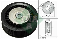 INA 532067810 V KAYIS GERGI RULMANI MERCEDES W176 W246 CITAN 415 KLIMASIZ 119231378R (MAIS 8200663046 EŞDEĞERİ) MERCEDES BİNEK V KAYIŞ GERGİ RULMANI