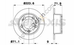 BRAXIS AE0614 ARKA FREN DISK AYNASI CITROEN XM SERIE 1 2.0 3.0I 91 00 2.0T 94 96 3.0 91 98 2.1D 89 00 2.1DT12 94 0  PEUGEOT-CITROEN BİNEK FREN DİSKİ