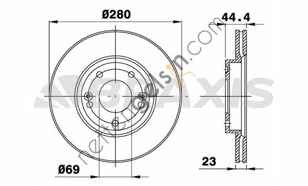 BRAXIS AE0620 ON FREN DISK AYNASI HYUNDAI I30 2011> KIA CEED 2015>  HYUNDAI BİNEK FREN DİSKİ