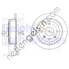 DELPHI BG4091 ARKA FREN AYNASI DUZ 258mm LACETTI 03>  CHEVROLET BİNEK FREN DİSKİ