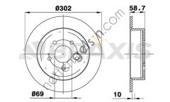 BRAXIS AE0629 ARKA FREN DISK AYNASI MITSUBISHI GRANDIS 2.0DI D  MITSUBISHI BİNEK FREN DİSKİ