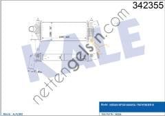 KALE 342355 INTERCOOLER RADYATORU NISSAN NAVARA PATHFINDER 2,5 DCI 4WD 2005> 445×185×64  NISSAN BİNEK TURBO RADYATÖRÜ