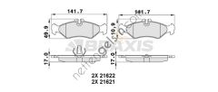 BRAXIS AA0253 ARKA FREN BALATASI LT 28/35/46 2T 3T SPRINTER 212TD/214 95>06  MERCEDES BİNEK FREN BALATASI