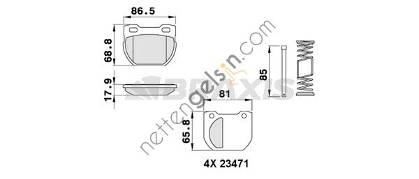 BRAXIS AA0254 FREN BALATASI ARKA LAND ROVER DEFENDER L316 07>16  LAND ROVER BİNEK FREN BALATASI