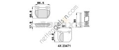 BRAXIS AA0254 FREN BALATASI ARKA LAND ROVER DEFENDER L316 07>16  LAND ROVER BİNEK FREN BALATASI