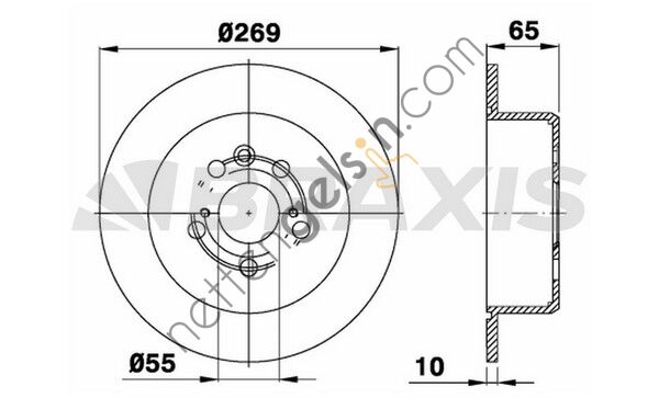 BRAXIS AE0645 ARKA FREN DISK AYNASI TOYOTA CARINA CELICA 1.8 2.0I 94-99 296X5  TOYOTA BİNEK FREN DİSKİ