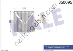 KALE 350095 KALORIFER RADYATORU POLO 02> FABIA 99>14 RAPID 12>ROOMSTER 06>15 A1 10> CORDOBA 02>09 IBIZA 02>09 IB  VW-AUDI-SEAT-SKODA BİNEK KALORİFER RADYATÖRÜ