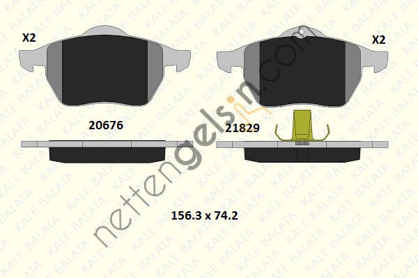 KALE B 21829 203 05 ON FREN BALATASI VECTRA B X20XEV  OPEL BİNEK FREN BALATASI
