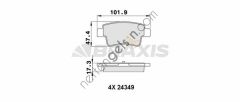 BRAXIS AA0256 ARKA FREN BALATASI CORSA D - GRANDE PUNTO 199 1,3-1,4-1,9 MJET 10/05-,1,4 T-JET 09/07-  FIAT BİNEK FREN BALATASI