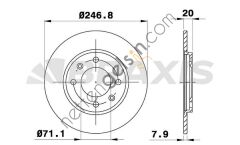 BRAXIS AE0649 ARKA FREN DISK AYNASI PEUGEOT 205 309 II 1.6I 1.9I  PEUGEOT-CITROEN BİNEK FREN DİSKİ