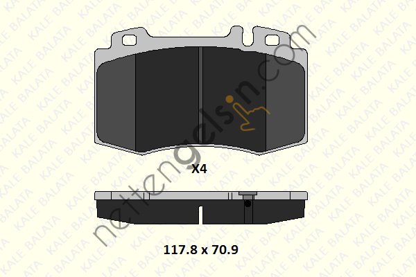 KALE B 23271 177 05 KD11 FREN BALATASI ON CL203 02>08 W220 98>05 C215 99>06 W221 05>13 W163 98>05 R129 98>01  MERCEDES BİNEK FREN BALATASI