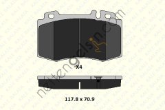 KALE B 23271 177 05 KD11 FREN BALATASI ON CL203 02>08 W220 98>05 C215 99>06 W221 05>13 W163 98>05 R129 98>01  MERCEDES BİNEK FREN BALATASI