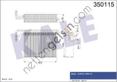 KALE 350115 EVAPORATOR BMW E46 X3 E83  BMW BİNEK EVAPARATOR