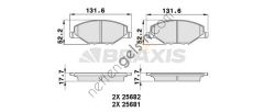 BRAXIS AA0258 ON FREN BALATASI POLO 10> FABIA 11> RAPID 12>>  VW-AUDI-SEAT-SKODA BİNEK FREN BALATASI