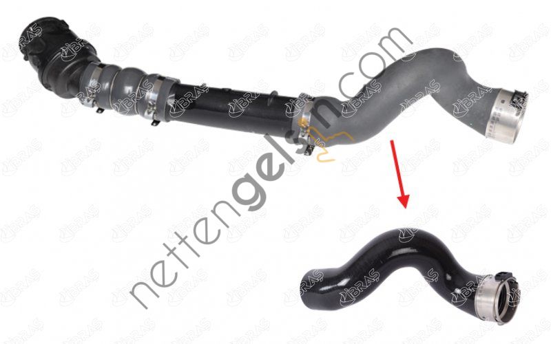 IBRAS 11774 TURBO HORTUMU BUYUK PLASTIK PARCA HARIC KANGOO II 1.5 DCI  RENAULT BİNEK TURBO HORTUMU