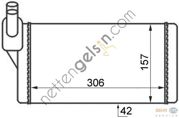 BEHR AH47000S KALORİFER RADYATÖRÜ VW T4 KLİMASIZ(AH47000S) 701819031A VW