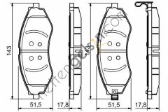 BOSCH 0986495116 FREN BALATASI ON  CHEVROLET BİNEK FREN BALATASI