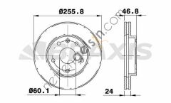 BRAXIS AE0658 ON FREN DISK AYNASI DAEWOO LEGANZA 2.0I 2.2I  DAEWOO BİNEK FREN DİSKİ