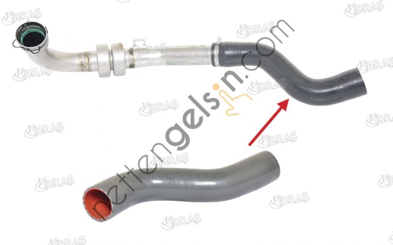 IBRAS 11773 TURBO BORUSU HORTUMU METAL BORU HARIC KANGOO II 1,5DCI 85 105 HP KWOB  RENAULT BİNEK TURBO HORTUMU