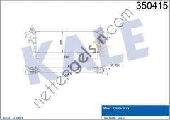 KALE 350415 INTERCOOLER TOYOTA HILUX VIGO 2015->  TOYOTA BİNEK TURBO RADYATÖRÜ