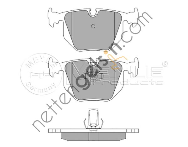 MEYLE 025 214 8717 FREN BALATASI E-38 ARKA E-46 3.30 E 53&sol;RANGE ROVER TD6 34216761248 BMW