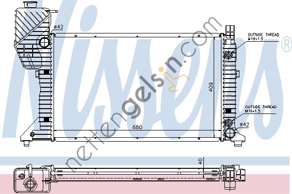 NISSENS 62686A RADYATÖR SPR 312 ( K.LI ) A9015003400 MERCEDES