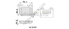 BRAXIS AA0273 FREN BALATASI ARKA ML-CLASS W163 98>05  MERCEDES BİNEK FREN BALATASI