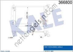 KALE 366800 MOTOR RADYATORU AVENSIS-COROLLA 600x436x16  TOYOTA BİNEK MOTOR SU RADYATORU